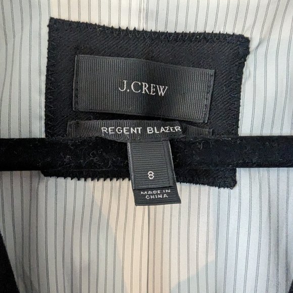 J. Crew Regent Blazer in Wool Flannel Black size 8 - Picture 5 of 13